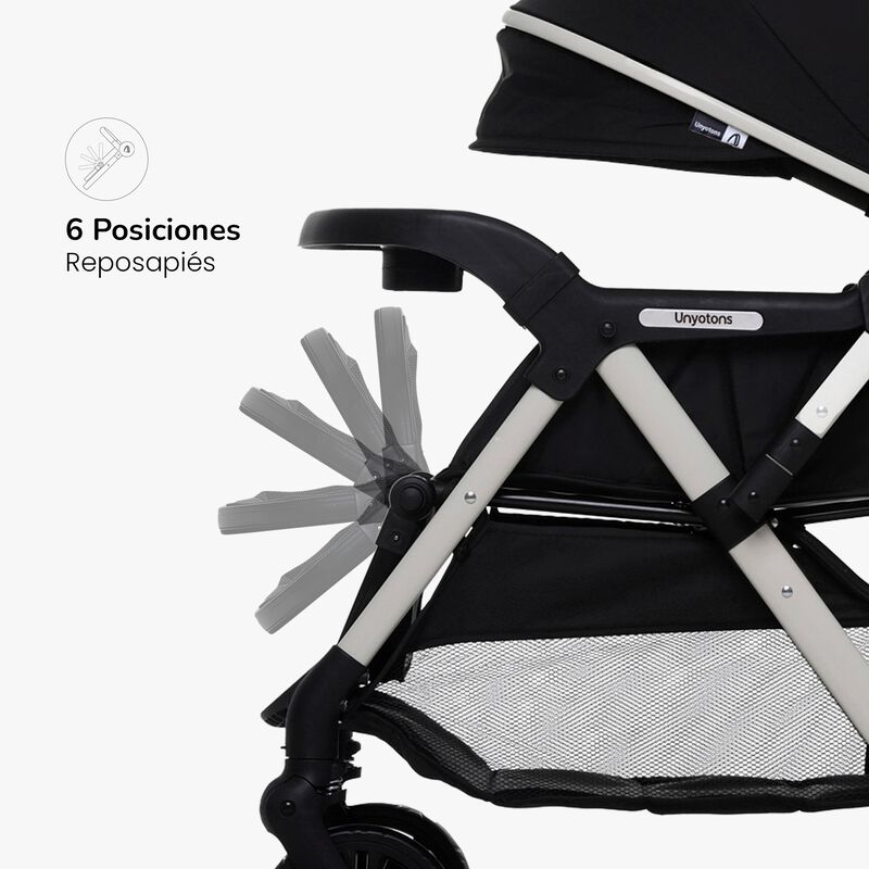 CARRIOLA CON PORTABEBE UNYOTONS K8 NEGRO REVERS... image number null