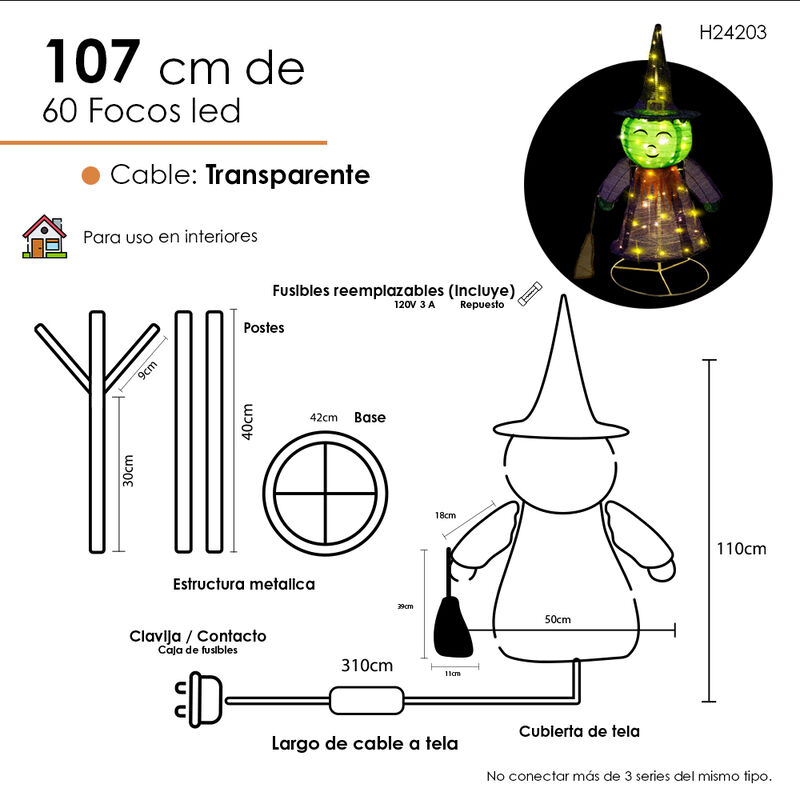 Decoraciones Metalica Halloween con Forma de Br... image number null