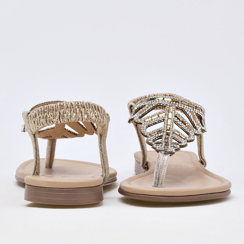 Moramora Sandalia para mujer dorado image number null