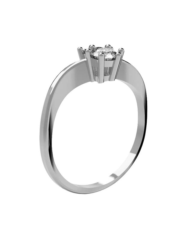 Anillo de Compromiso en Oro de 10K con Circonia... image number null