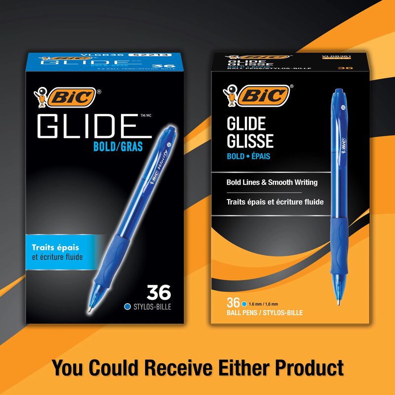 Bol&iacute;grafos Bic Glide Velocity Bold Blue Ink, Pa... image number null