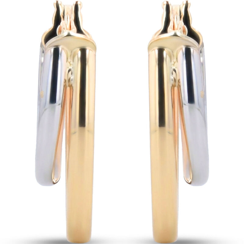 Arracadas Bicolor Oro 10k 15x11 Mm | Bizzarro image number null