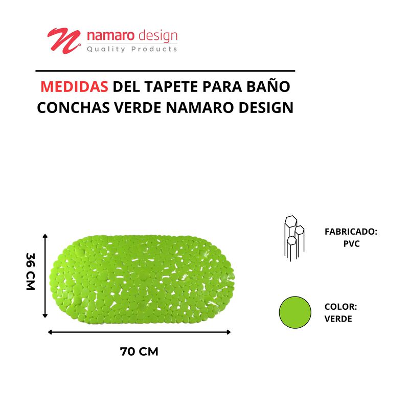 Tapete Para Ba&ntilde;o En PVC Con Dise&ntilde;o De Conchas E... image number null