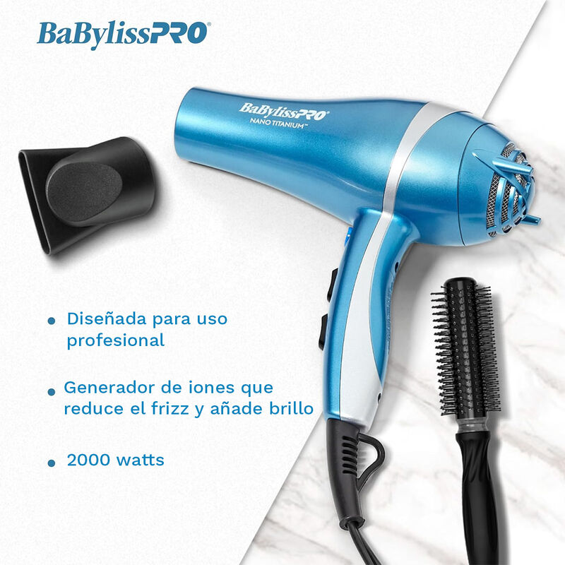 Babylisspro Nano Titanium: Secador 2000w + Trav... image number null
