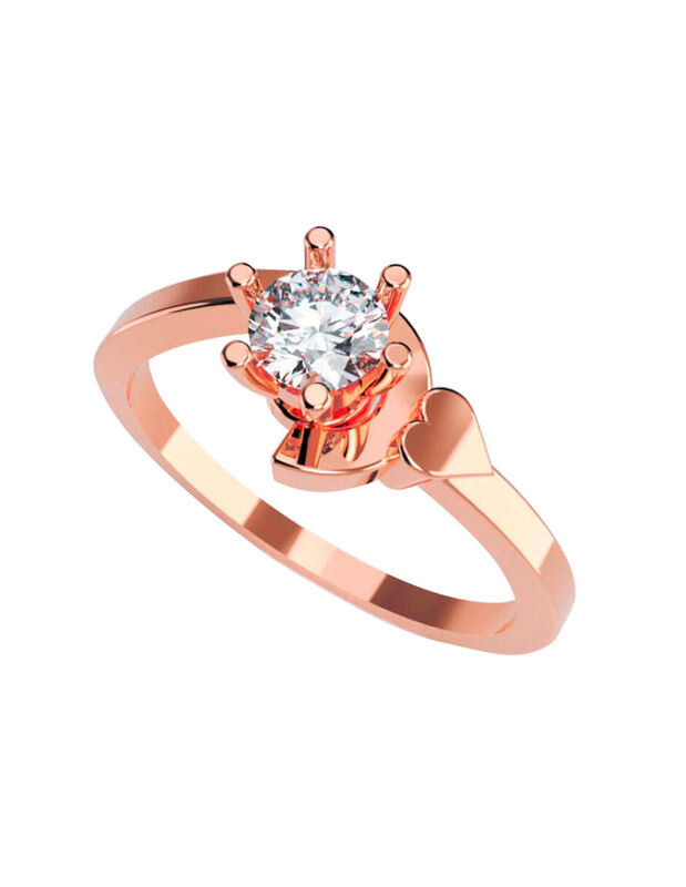 Anillo de Compromiso de 14K con Diamante de Lab... image number null