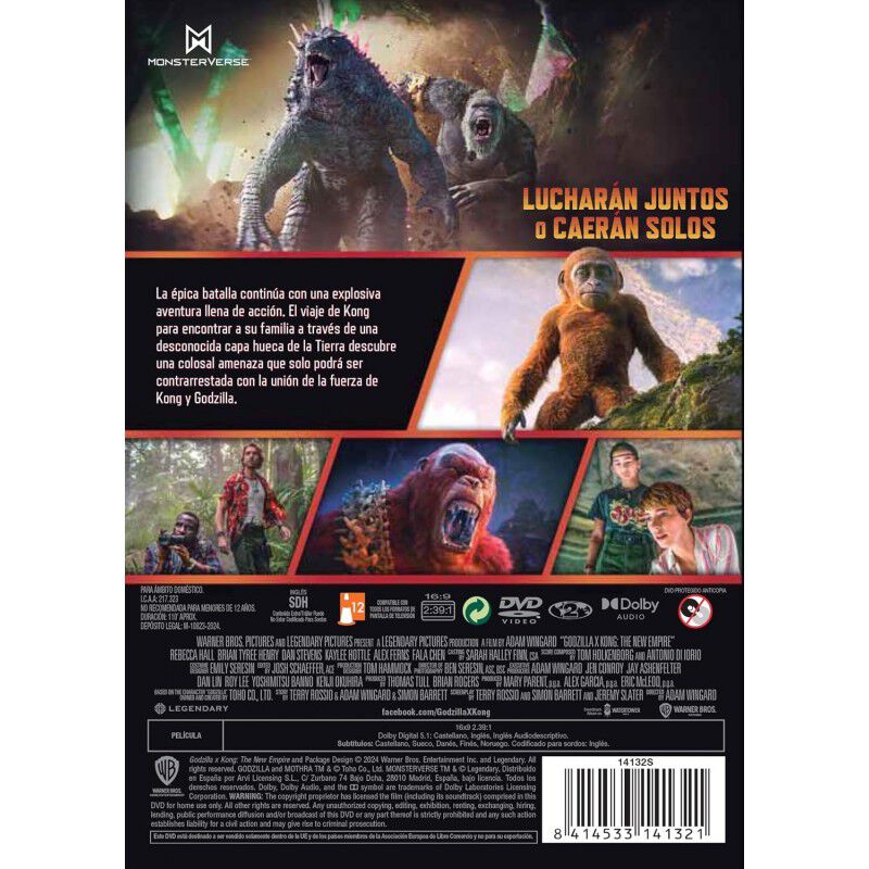 Godzilla y Kong: El Nuevo Imperio [DVD] (2024) ... image number null