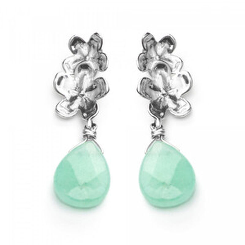 Aretes largos Floral con &Aacute;gata image number null