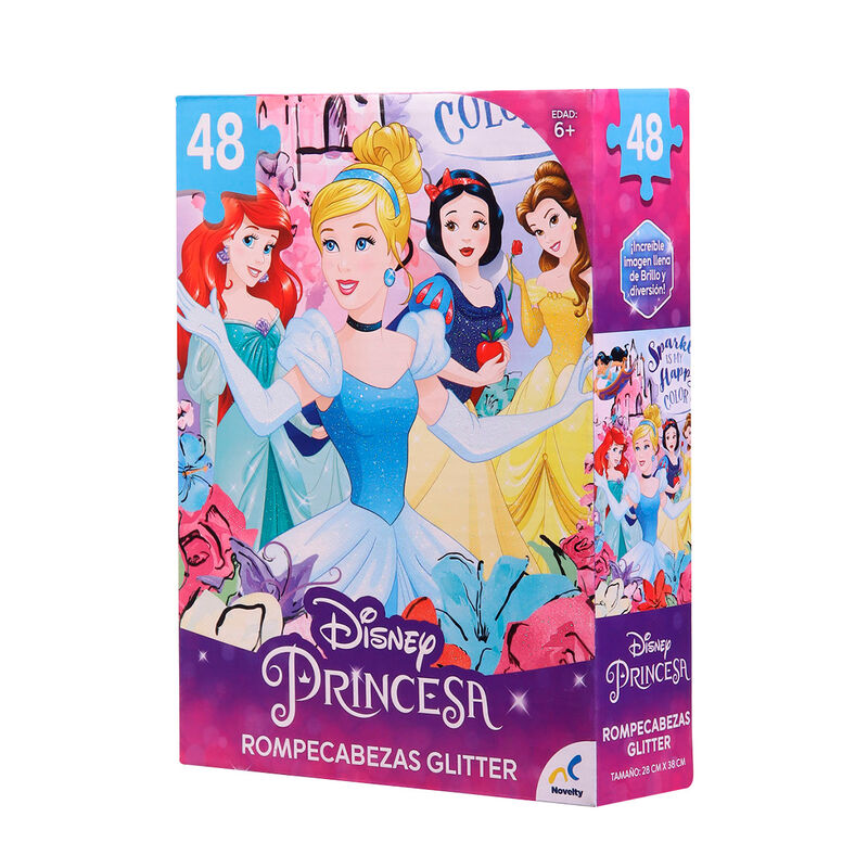Rompecabezas con Glitter de las Princesas de Di... image number null