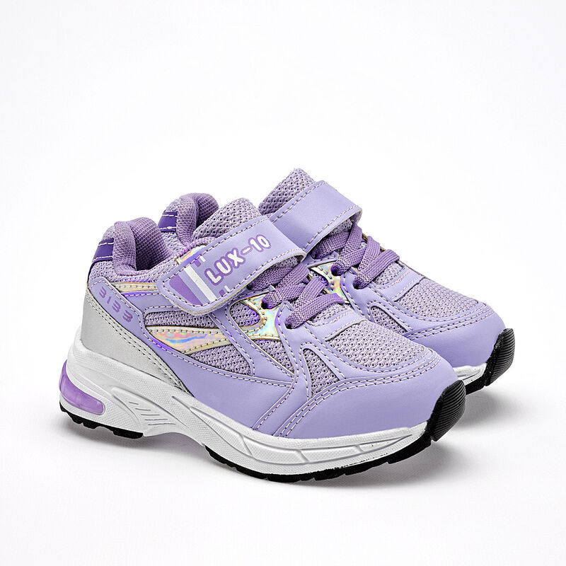 Lux-10 tenis para BEB&Eacute; lila plata morado cod 14... image number null