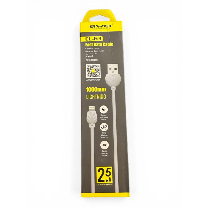 Awei Cl-63 Cable De Carga Rapida (blanco) (1000... image number null