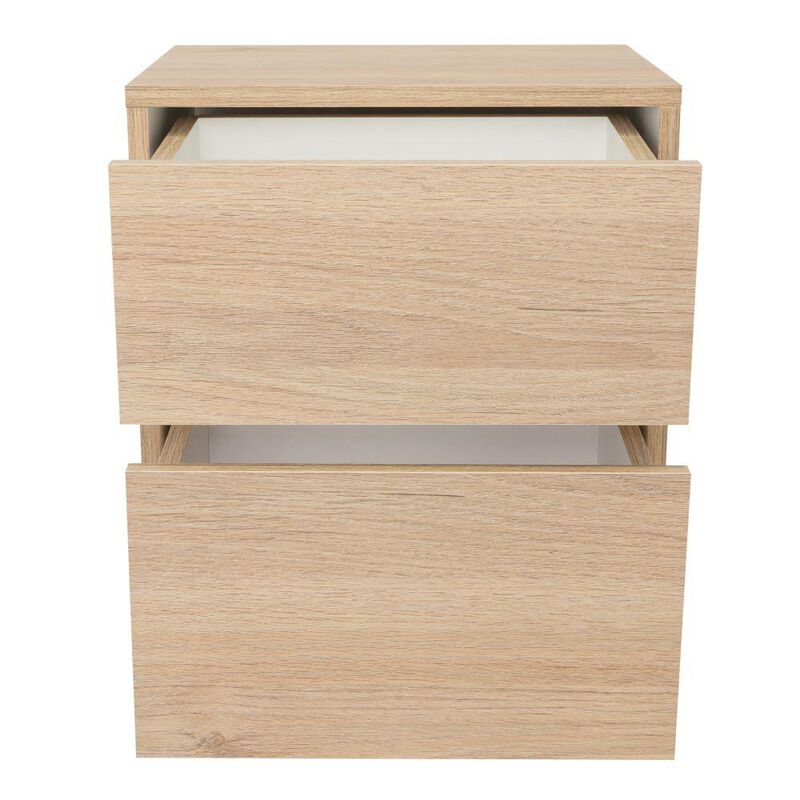 Bur&oacute; Ozzan Beige y Blanco Con Dos Cajones Virtu... image number null