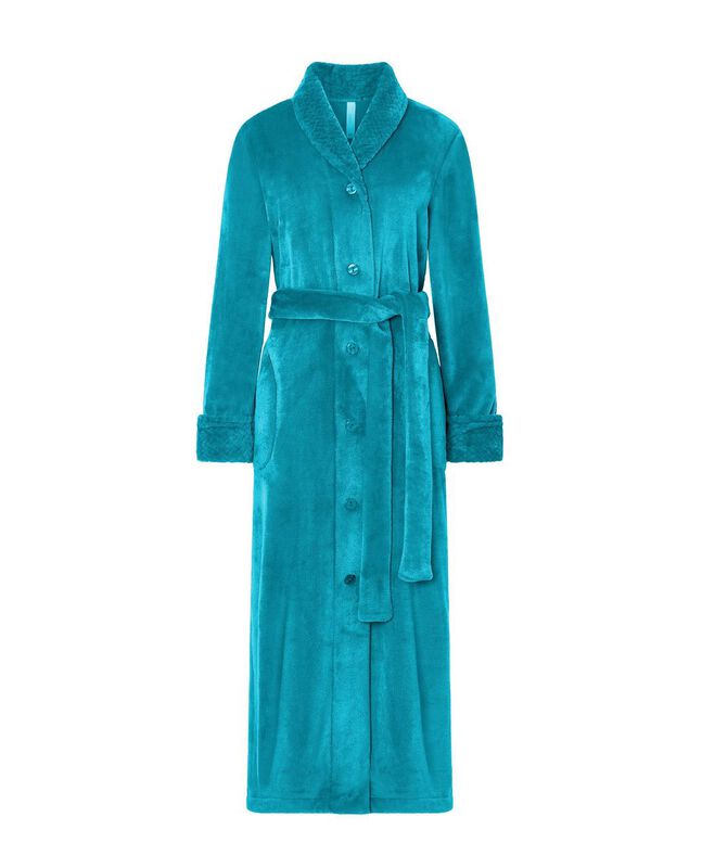 Bata Larga con Botones Verde image number null