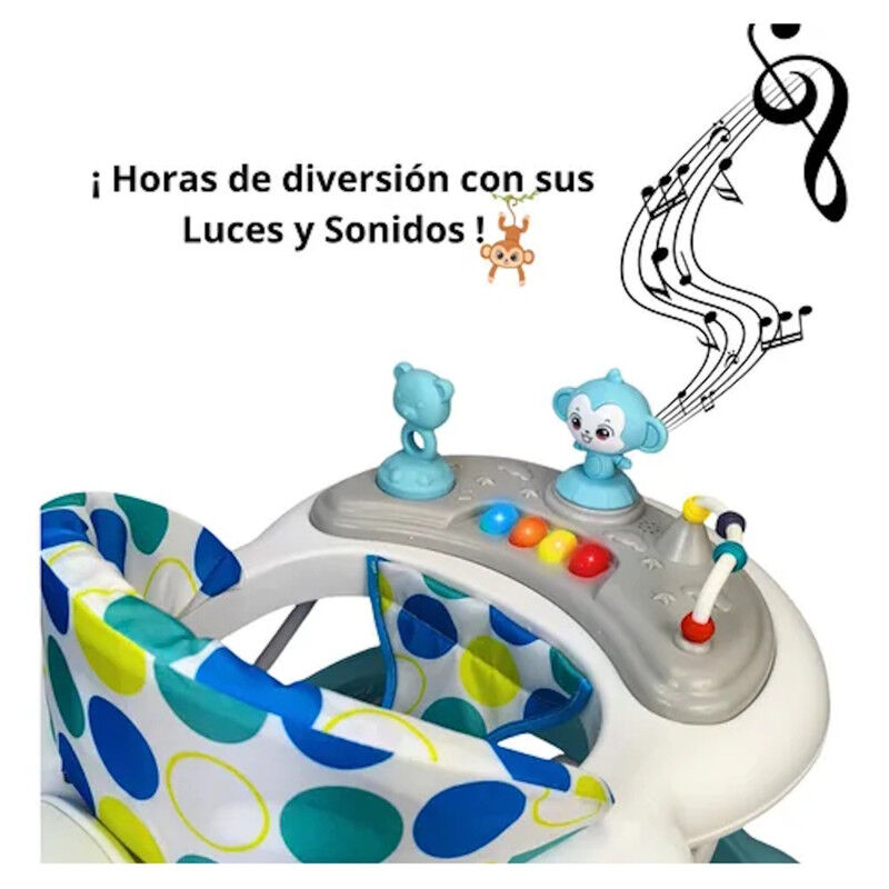 Andadera Azul Para Bebé Changuito 4 Alturas Con... image number null