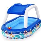 Alberca Inflable Familiar Decorada Mar con Techo de 1 Modelo 2.13m X 1.55m X 1.32m Caja 1