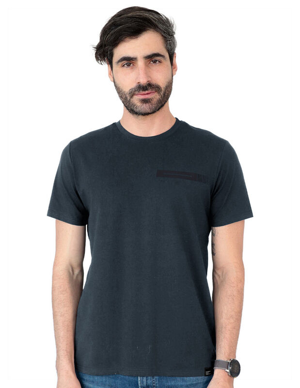 Playera Basica Hombre Cuello Redondo Gris Obscu... image number null