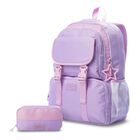Kit Escolar Mochila Mediana, Lonchera Y Lapicera Totto Cluw Rosa Combo Para Ni&ntilde;a