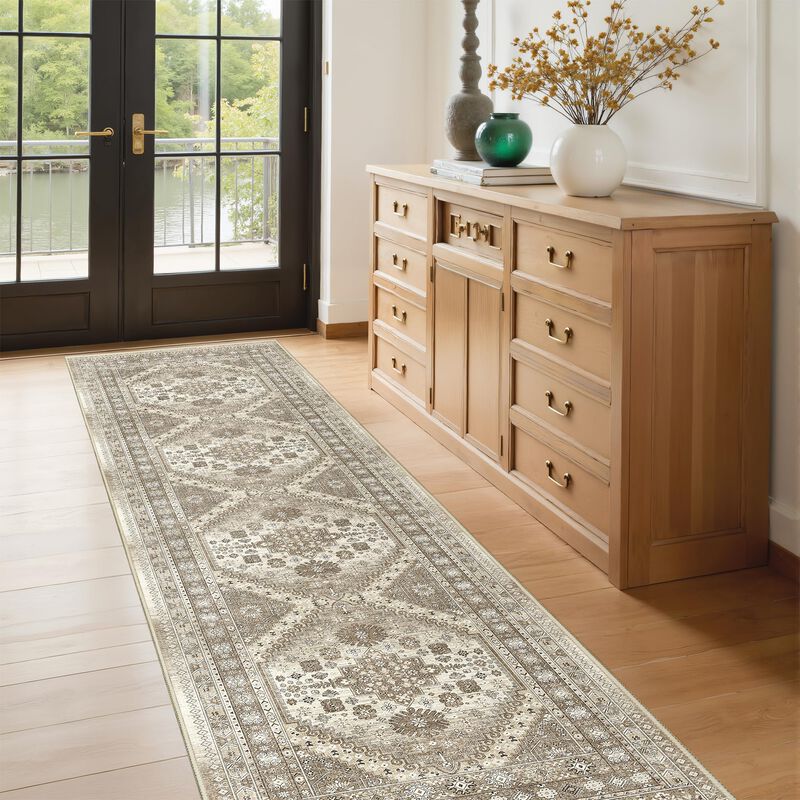 Alfombra Runner Restydon Vintage De 2,4 M X 60 ... image number null