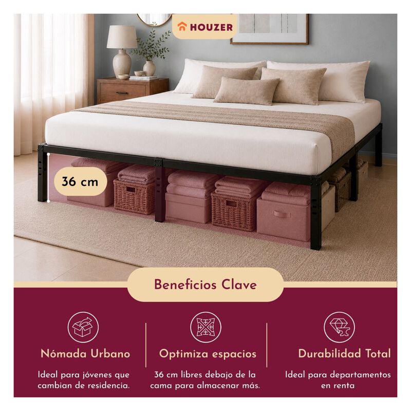 Base Cama King Size Acero Plegable Reforzada Ne... image number null