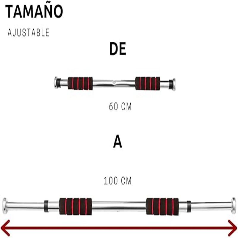 Barra de Dominadas Roja Bluelander image number null