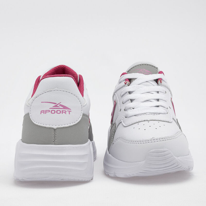 Apoort Tenis deportivo para ni&ntilde;a blanco gris fu... image number null