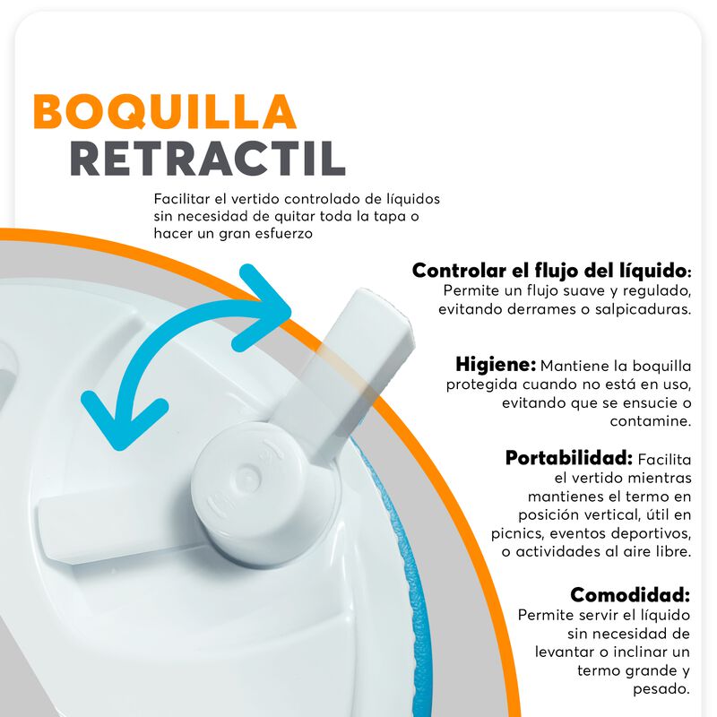 Termo 2 Galones 7.6lt Azul con Boquilla 12120 image number null