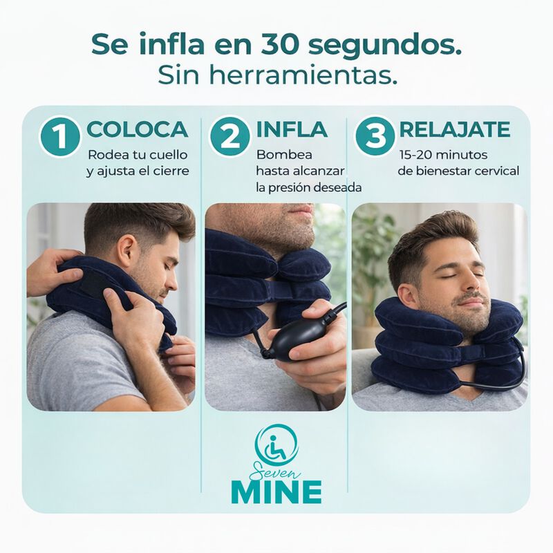 Collar&iacute;n Cervical Inflable De Tracci&oacute;n &ndash; Alivio... image number null