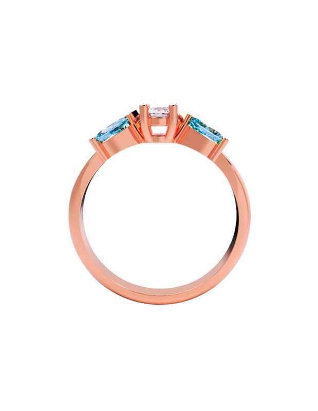 Anillo de Compromiso de 14K con Circonia Talla ... image number null