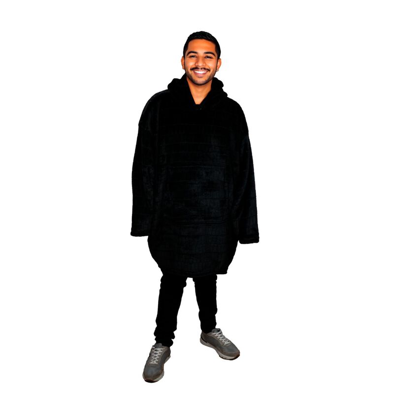 Pijama Adulto Unitalla Sudadera Cobija Negro image number null