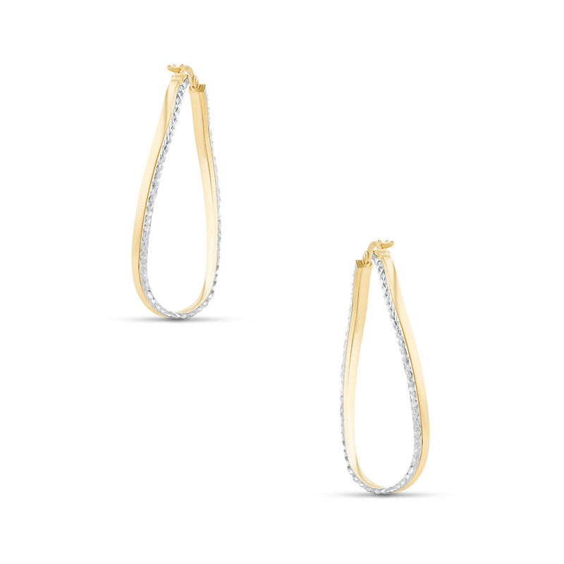 Arracadas Bicolor Oro 14k Elegantes | Bizzarro image number null