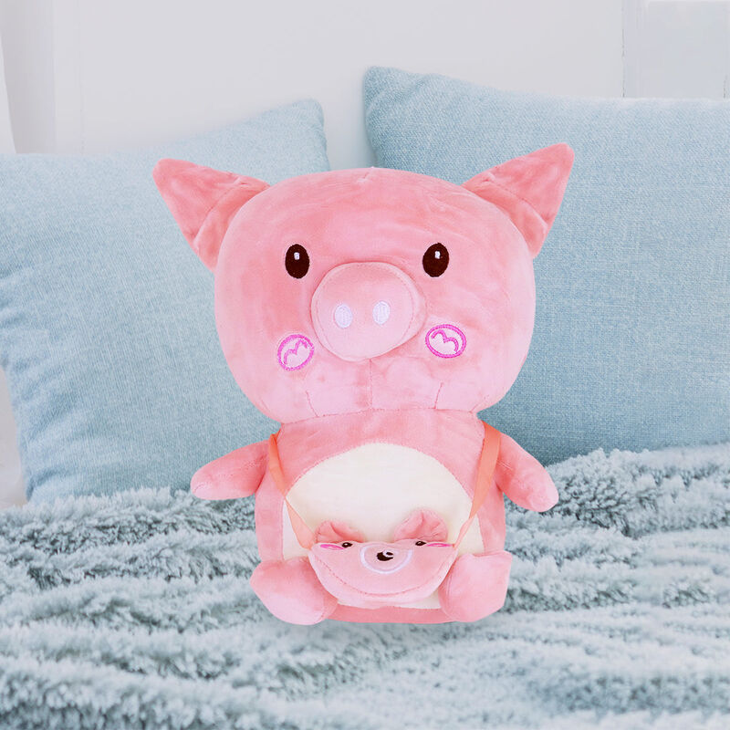 Puerquito De Peluche Con Bolsa image number null
