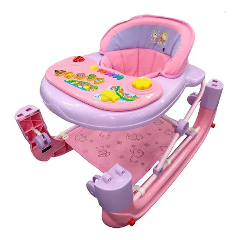 Andadera Mecedora Rosa 2 En 1 Para Bebe Rosa Ta... image number null