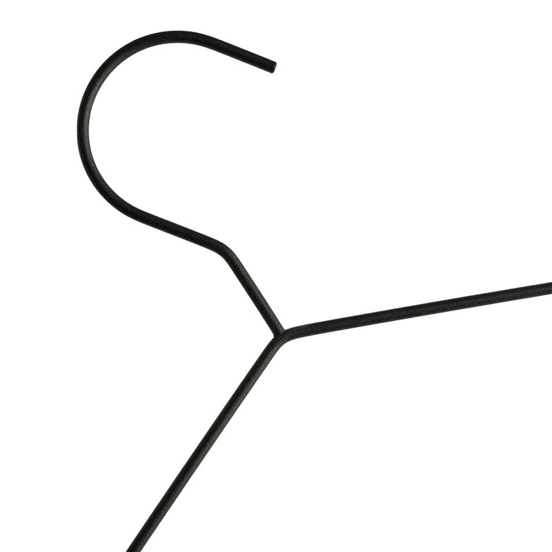 Ganchos met&aacute;licos para ropa con base de madera ... image number null