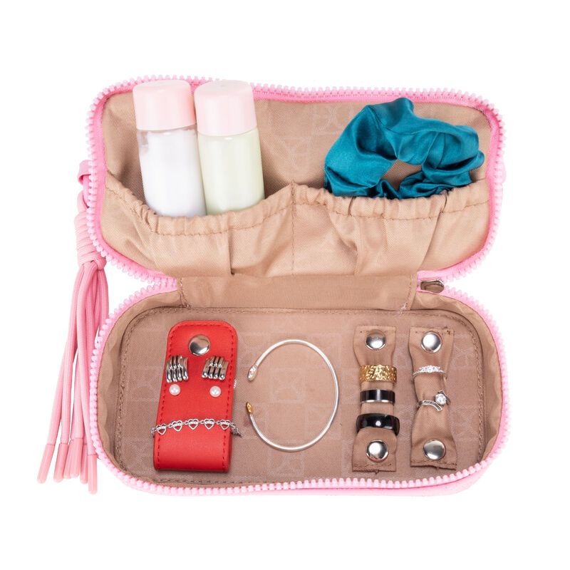 Cosmetiquera Mediana Cierre Doble Con Tassel Co... image number null
