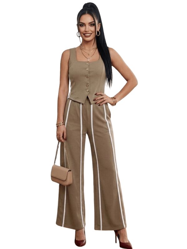 Conjunto 2 Piezas Pantalon Y Top Malabis Conj-0... image number null