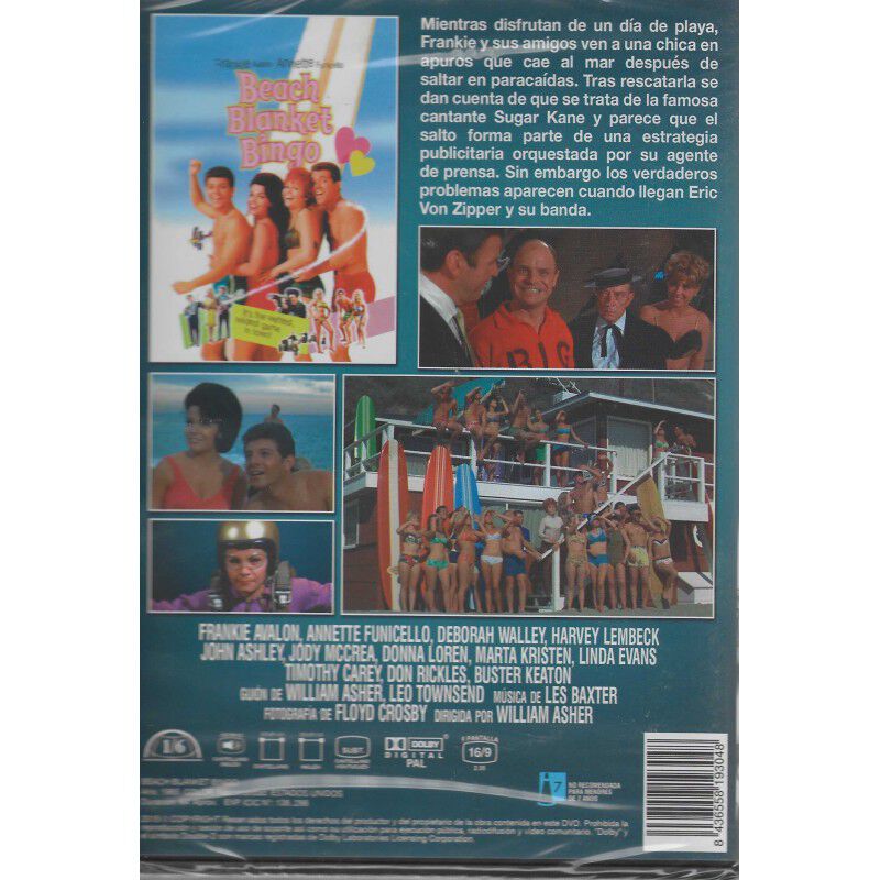Diversi&oacute;n En La Playa [dvd] (1965) Beach Blanke... image number null