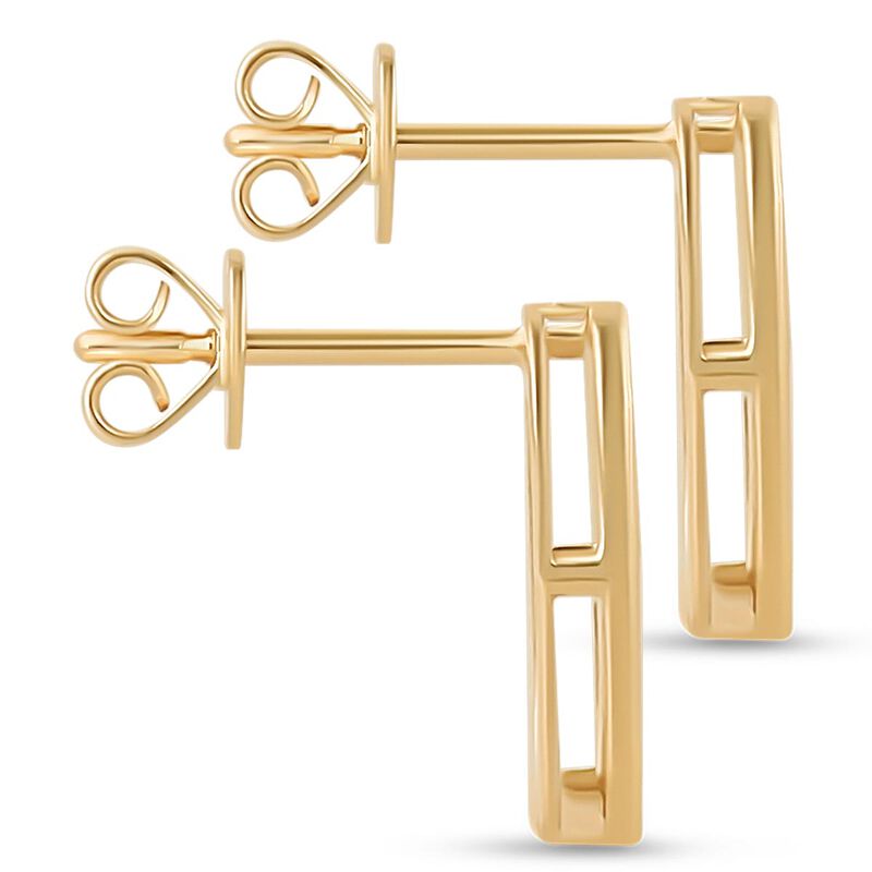 Aretes Oro Amarillo 14k Con 9pts De Diamante As... image number null