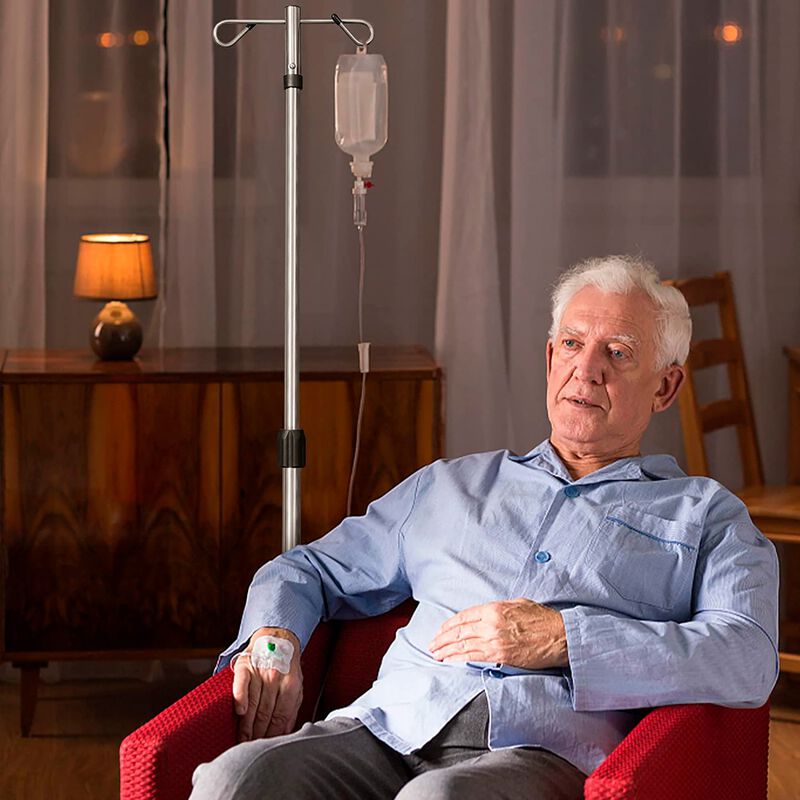 Porta Sueros Altura Ajustable (2 Ganchos, 5 Pat... image number null