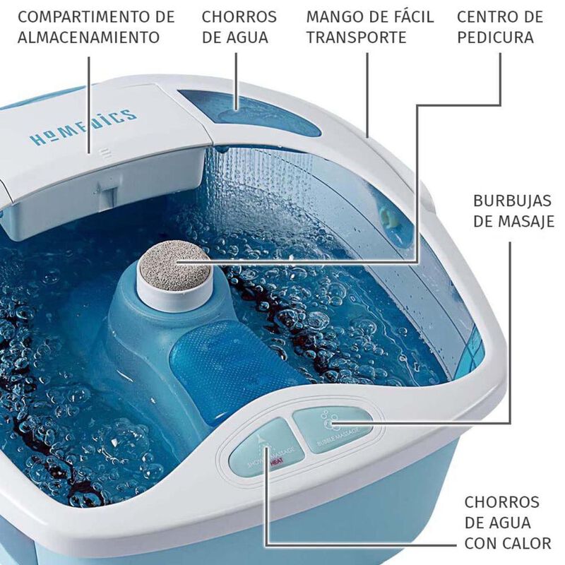 Spa de Pies Homedics con Calentamiento R&aacute;pido y... image number null