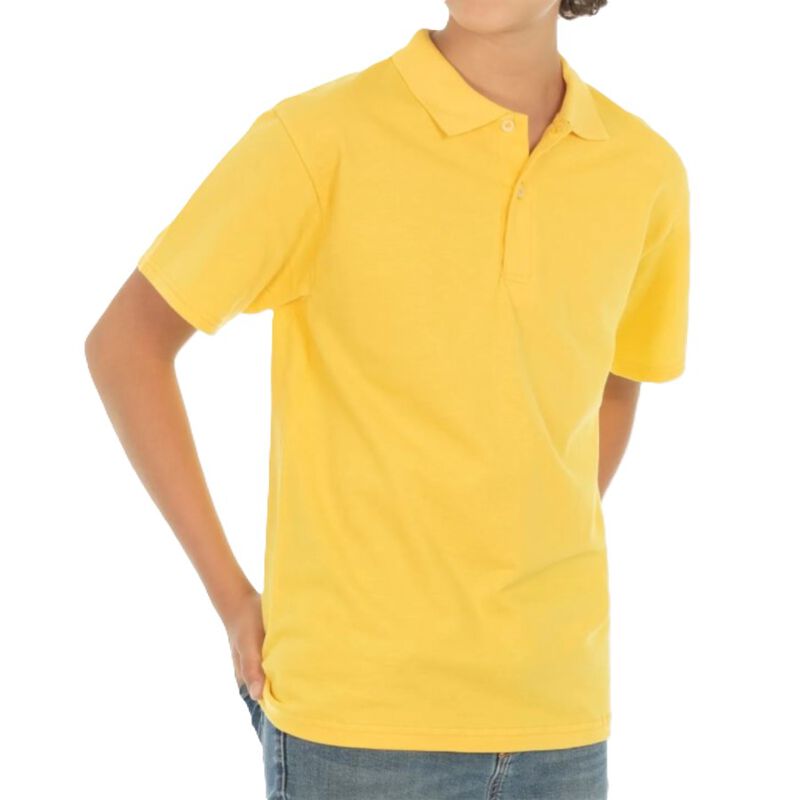 Polo Piqu&eacute; Infantil/Juvenil Amarillo&ndash; 100% Algo... image number null