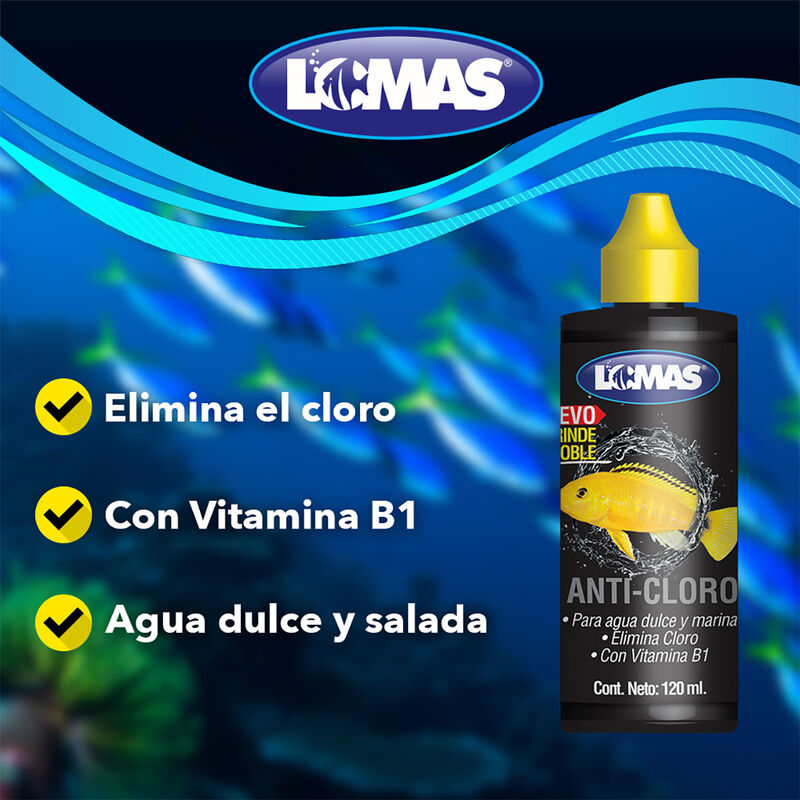 Lomas Anticloro con Vitamina B1 para Peceras y ... image number null