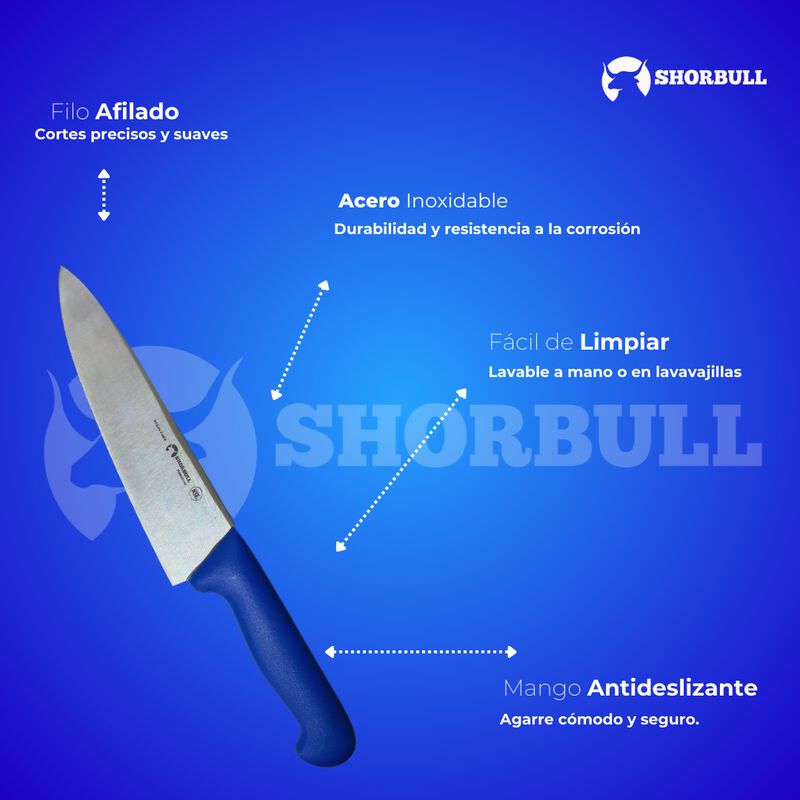 Cuchillo Chef 12 inch Hoja Acero Inoxidable Man... image number null