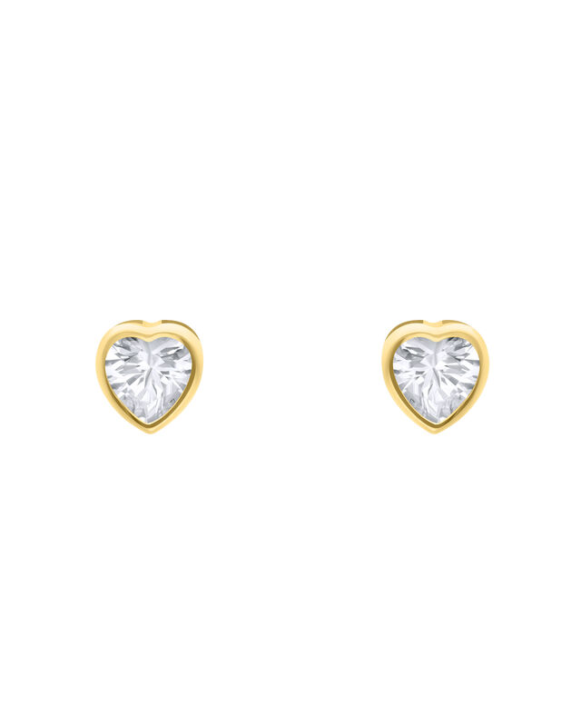 Broqueles De Oro Amarillo 14k Con Zirconias De ... image number null