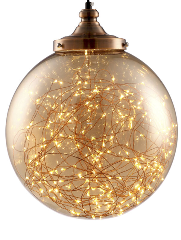 L&aacute;mpara Colgante Prismatic Ambar Mil Luces image number null