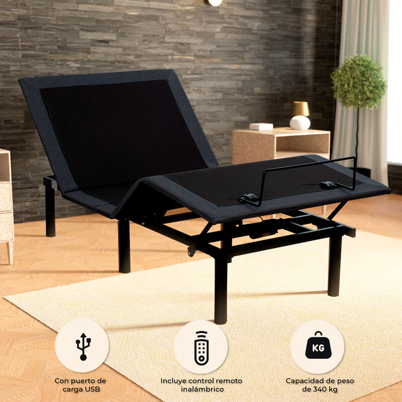 Cama El&eacute;ctrica Ajustable Individual Con Inclina... image number null