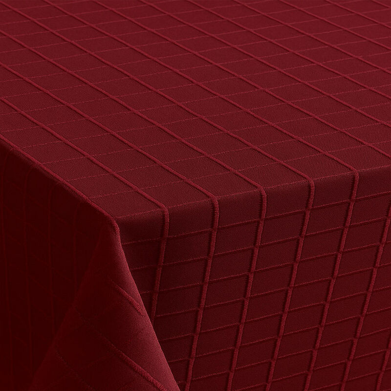 Mantel Vino Cuadros 2.50 m Mesa Cuadrada  100% ... image number null