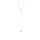 COLLAR OCEAN XL CON CADENA CHAPADA EN ORO Y CHARM BLANCO