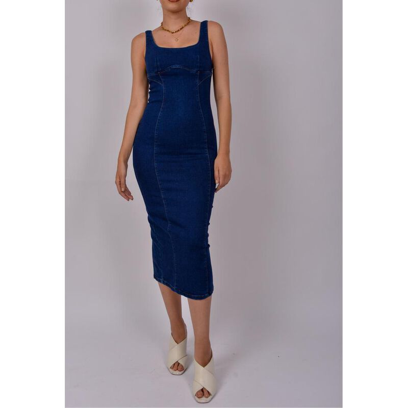 Vestido Mezclilla de tirantes image number null