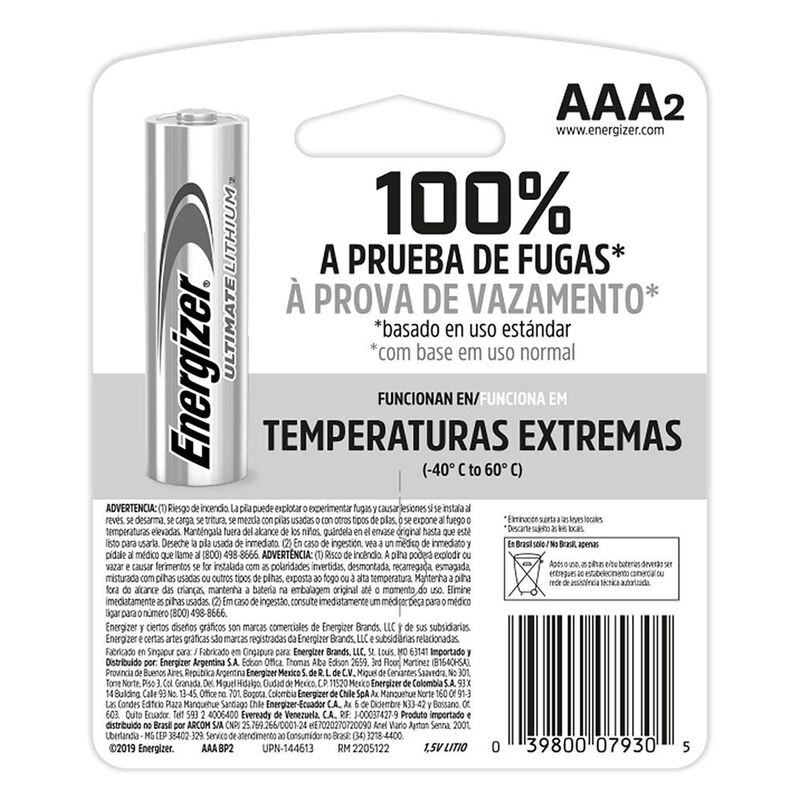 Pila Energizer AAA Blister 2 Unidades image number null