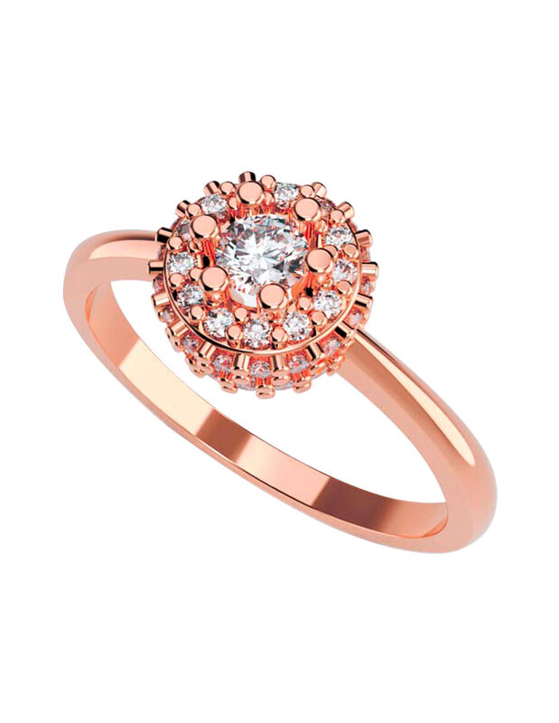 Anillo de Compromiso de 14K con Diamante de Lab... image number null