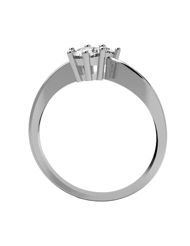 Anillo de Compromiso en Oro de 10K con Circonia... image number null